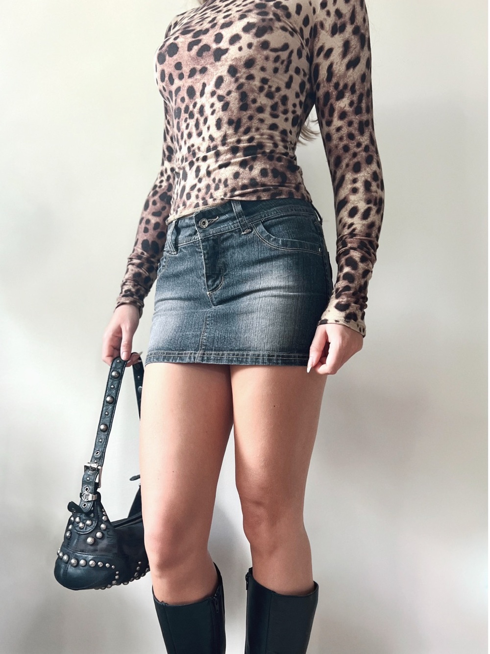 Vintage 2003 Bongo | y2k Denim Mini Skirt